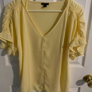 Loft ruffle short sleeve blouse